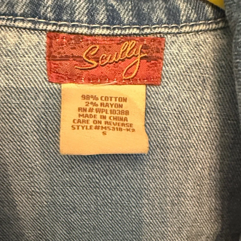 Scully Denim Fringe Sleeve Jacket - Blue - Picture 2 of 3